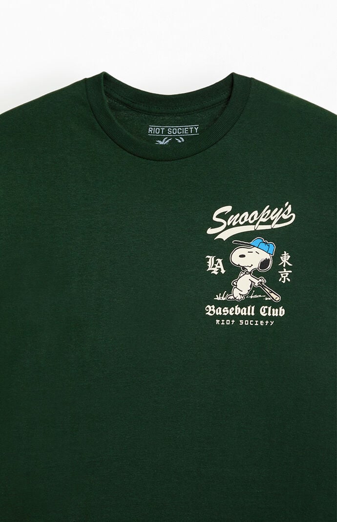 Riot Society Snoopy Baseball Showtime T-Shirt