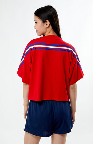 Red Future Icons 3-Stripes T-Shirt image number 3