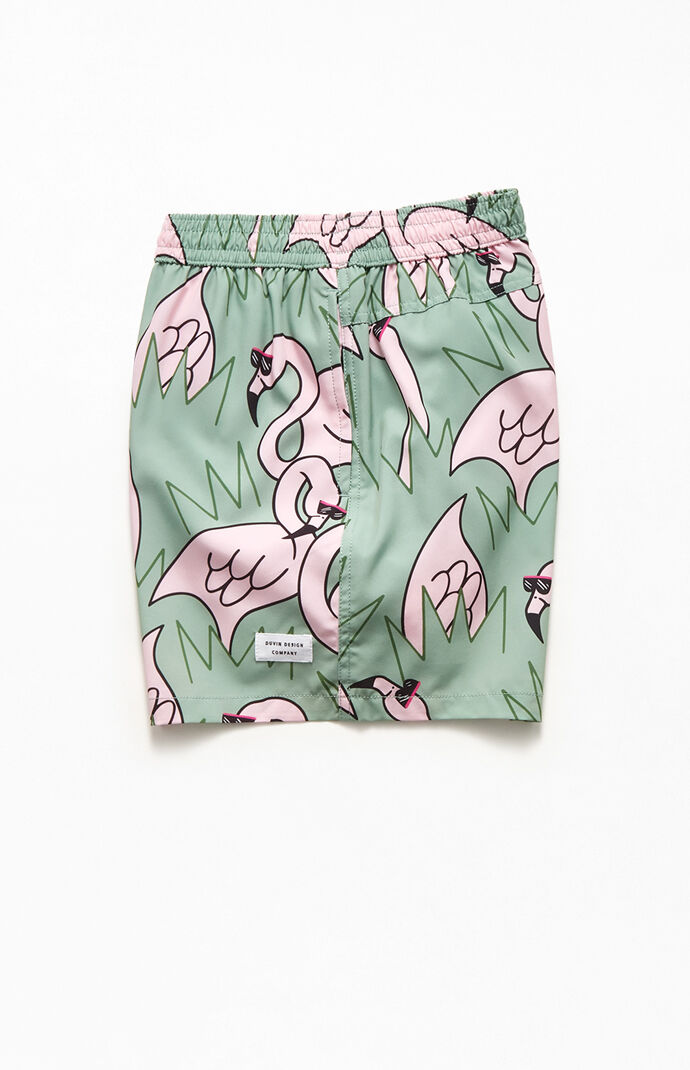 Flock of Flamingos 15" Swim Trunks