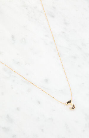 J Initial 14K Gold Plated Necklace image number 2