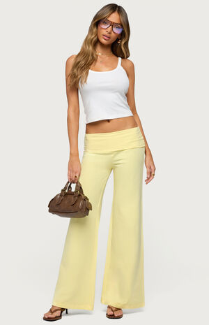 Wide Leg Foldover Pants image number 5