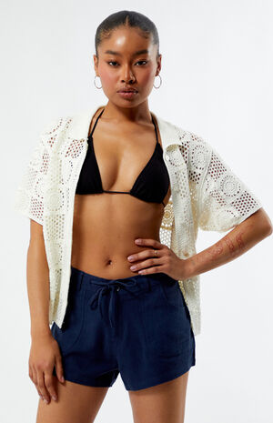 Fixed Waist Linen Shorts image number 1