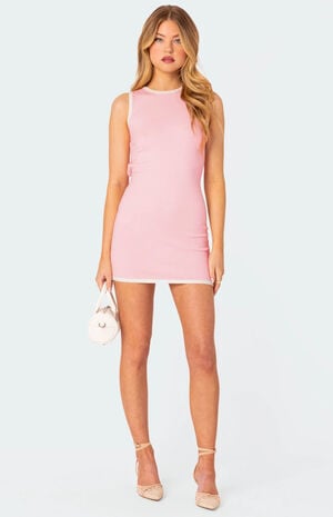 Back Cut Out Knitted Mini Dress image number 1