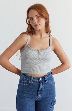 Kerri Waffle Knit Tank Top image number 1
