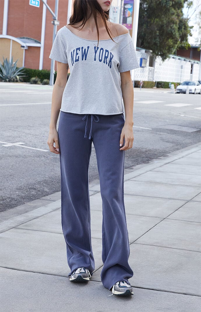 John Galt Silver Robyn New York Off-The-Shoulder T-Shirt