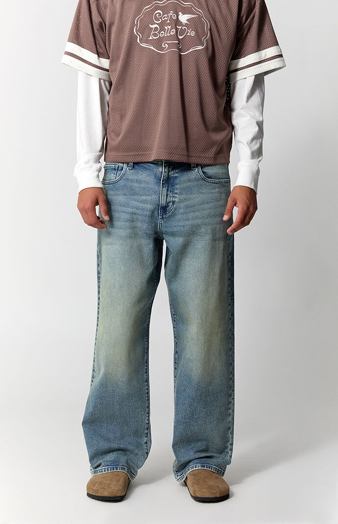 Pacsun Dylan Baggy Jeans Stretch Light Blue