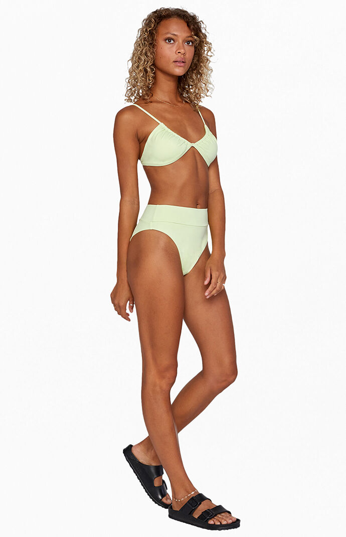 Solid High Waisted Bikini Bottom