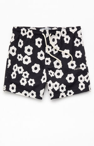 Bloches Black Searsucker 4.5'' Swim Trunks image number 1