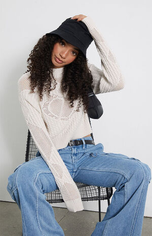 Lovely Heart Mock Neck Sweater image number 2