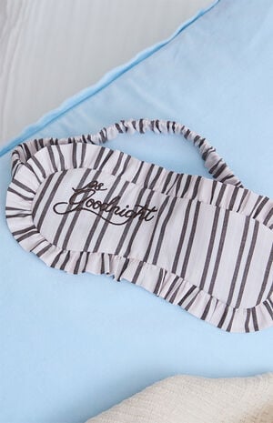 Striped Woven Sleep Eye Mask image number 2