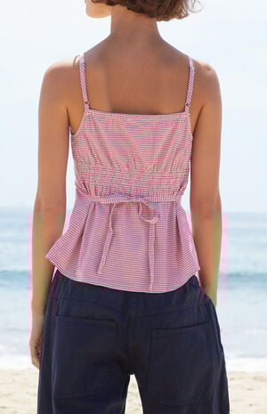 Red Gingham Tiffany Tank Top image number 4