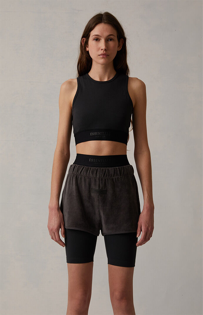 【FOG Essentials】Essentials Women's Velour Beach Short Essentials Women's Velour Beach Short - Iron – Feature