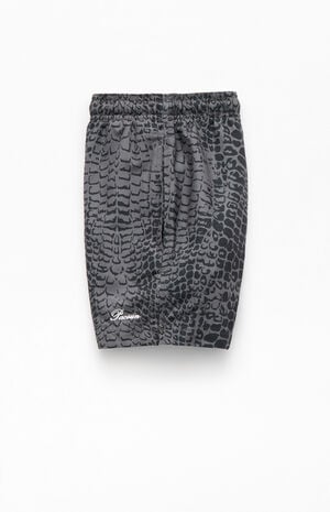 Black Crocodile 4.5" Swim Trunks image number 3
