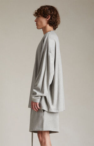 Dark Heather Oatmeal Long Sleeve T-Shirt image number 3