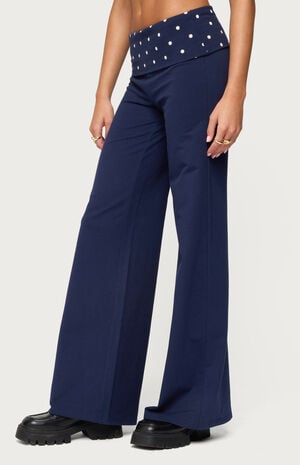 Reeva Polka Dot Fold Over Pants image number 2