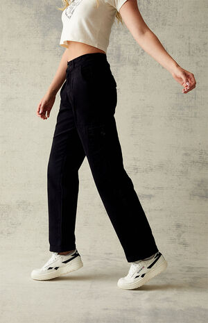 Black Cargo Trousers image number 1