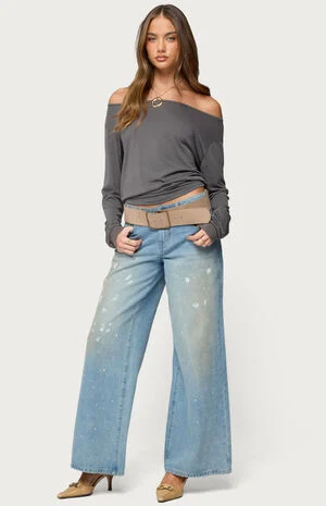 Nannie Off Shoulder Oversized Top image number 4