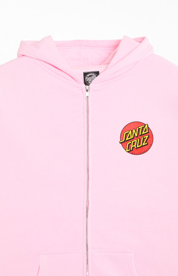 Santa Cruz Pink Classic Dot Zip Up Hoodie PacSun