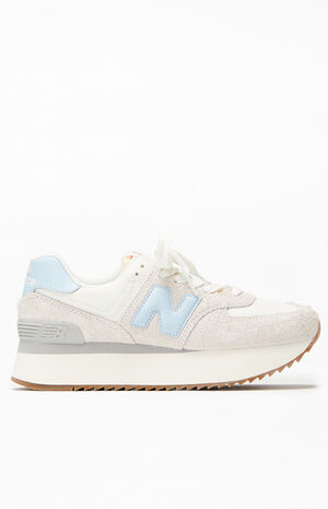 Women's Cream 574 Platform Sneakers image number 1