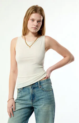 Maya Sheer Boat Neck Tank Top image number 2