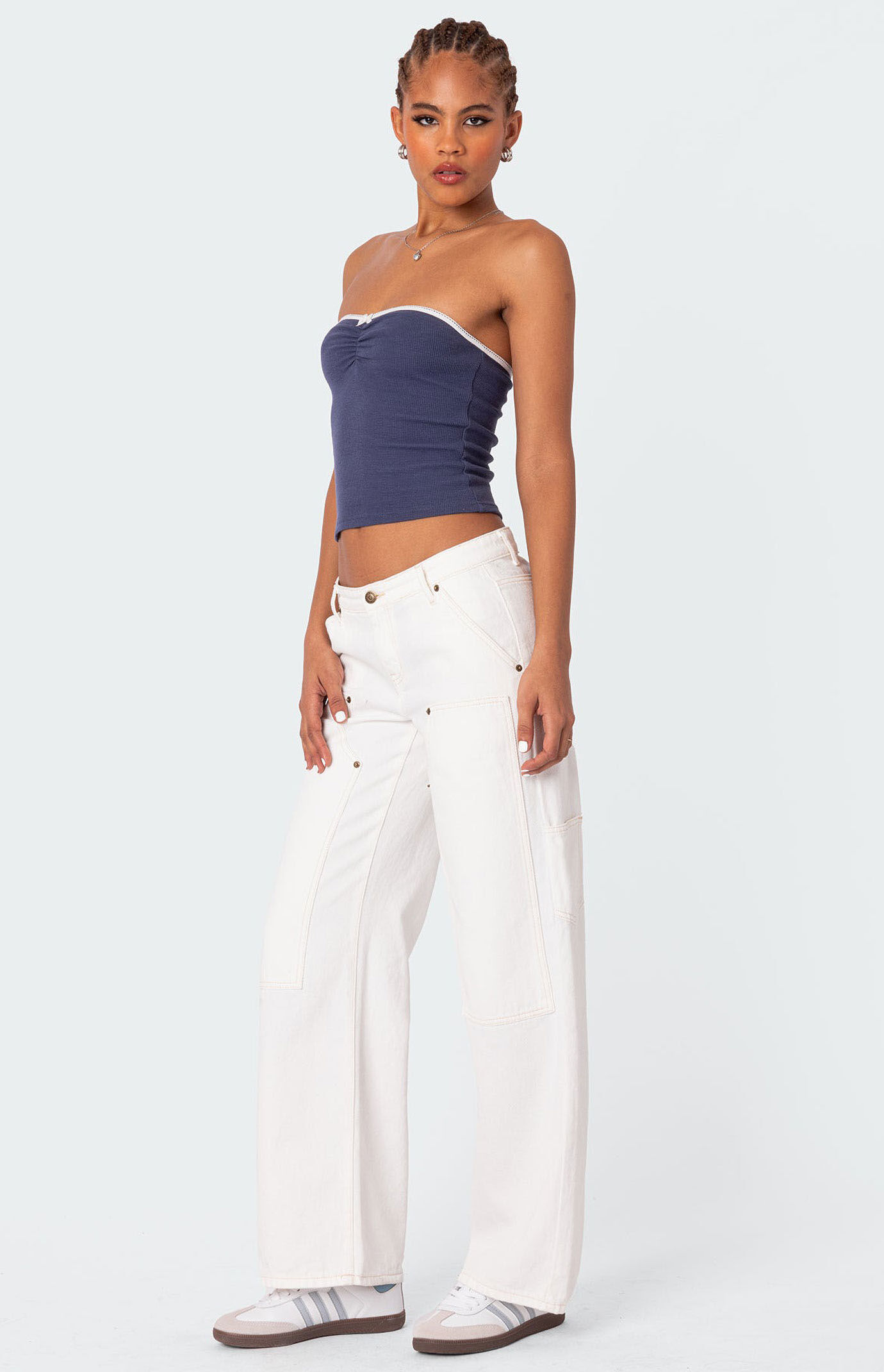 Edikted Ayla Low Rise Carpenter Jeans | Pacsun