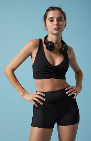 Active Black In A Cinch Sports Bra image number 2