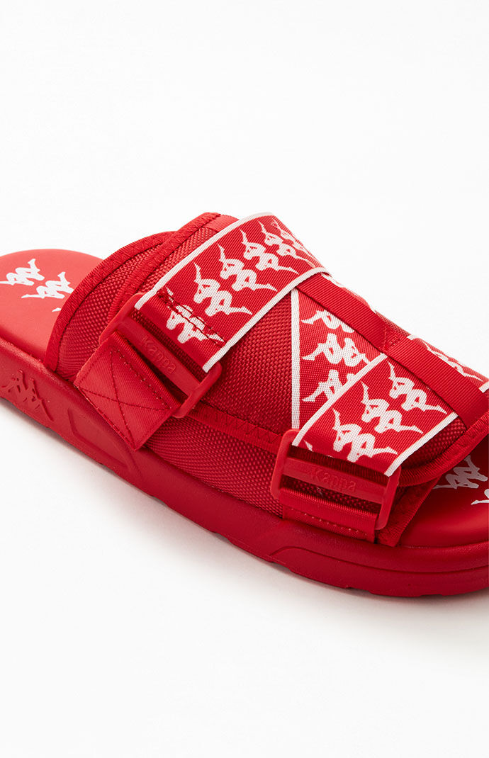 Kappa Red 222 Banda Mitel Slide Sandals PacSun