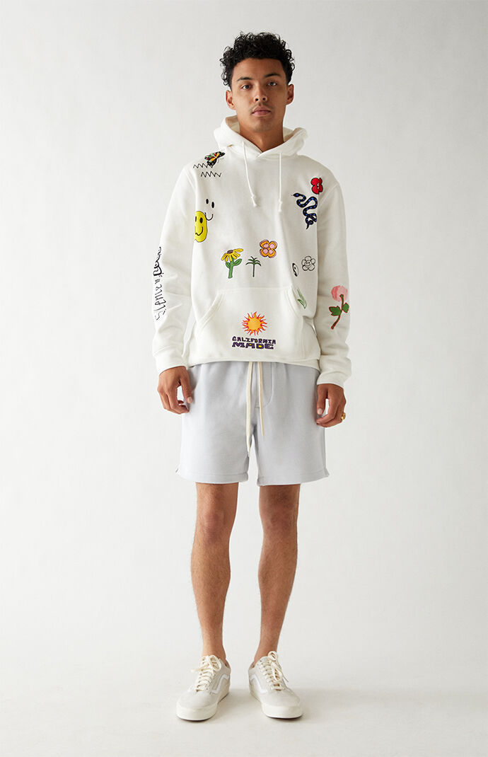 Light Blue Fleece Drawstring Volley Shorts