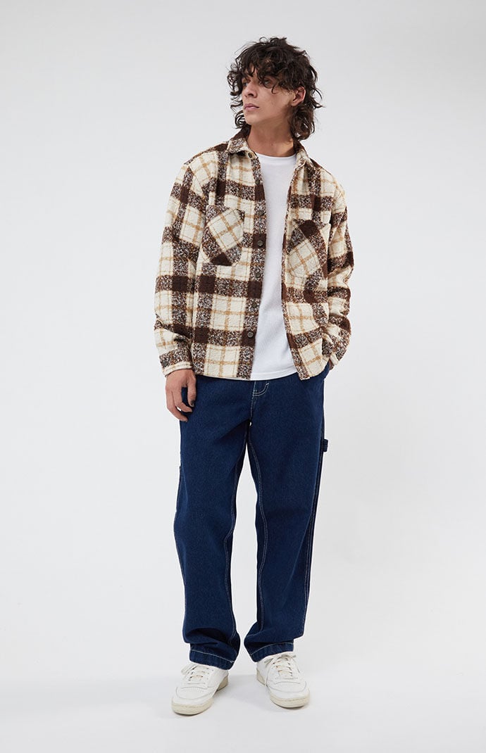 PacSun Tommy Neutral Plaid Classic Shacket PacSun