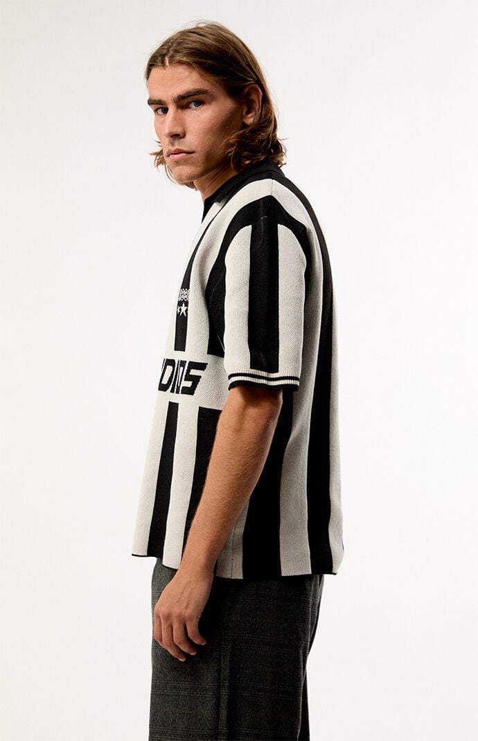 Pacsun Studios Striped Knit Polo Shirt