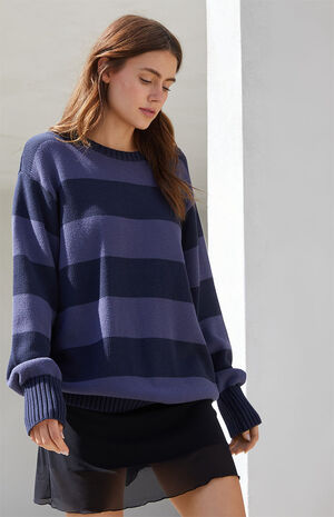 Blue & Navy Striped Brianna Sweater image number 1