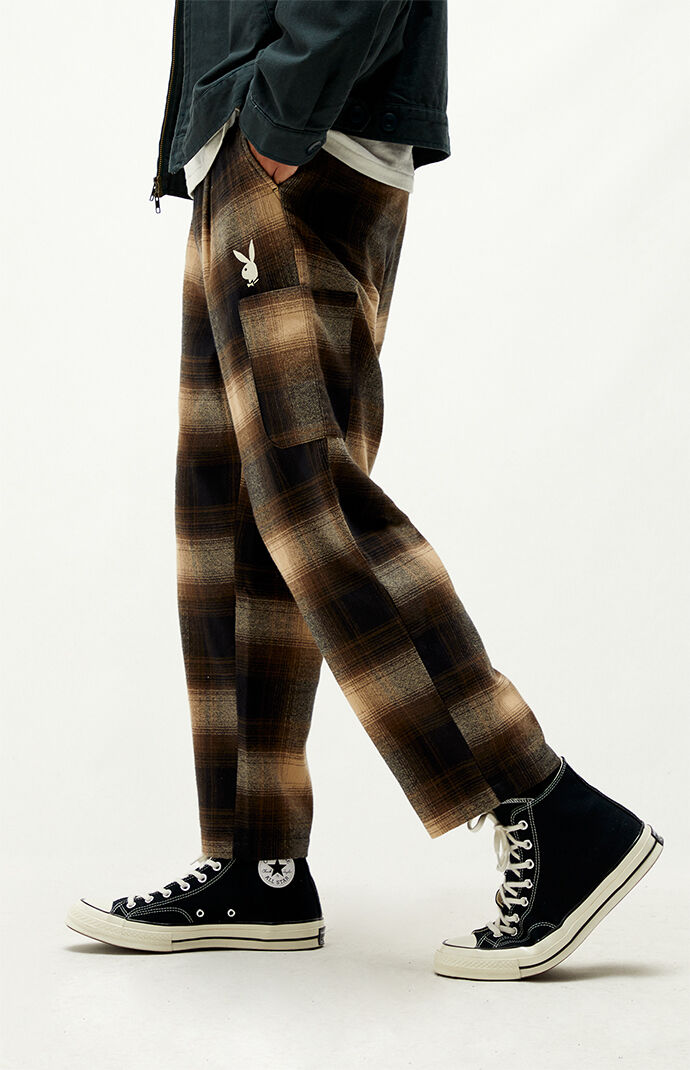Playboy By PacSun Shadow Plaid Woven 