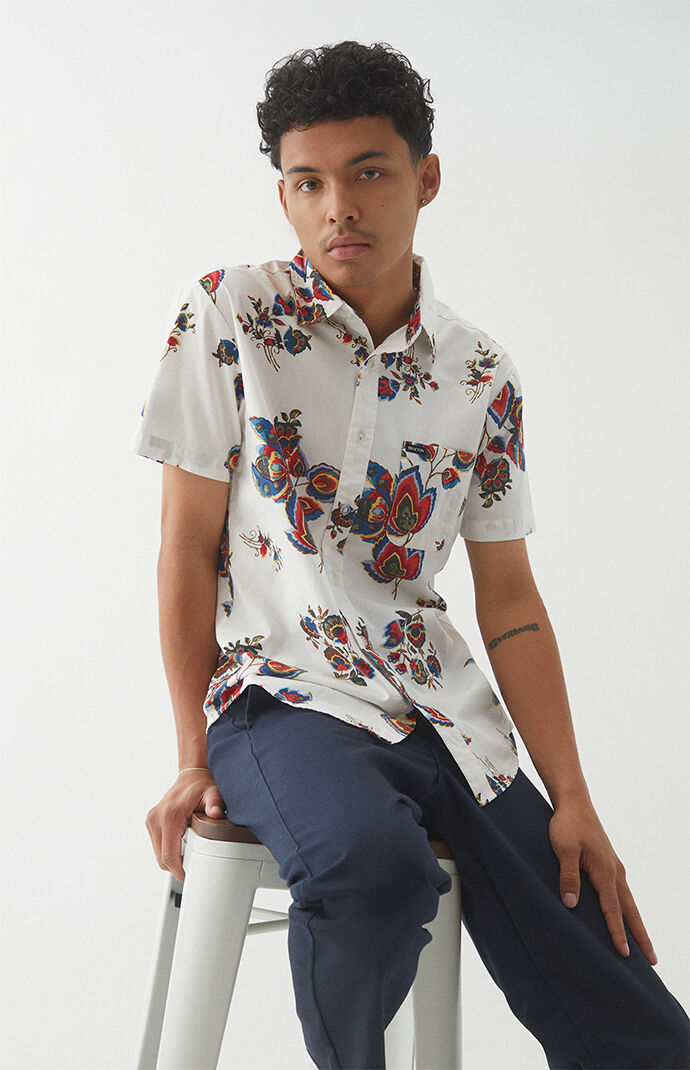 Charter Print Woven Camp Shirt