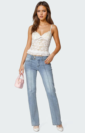 Torin Sheer Lace Tank Top image number 2