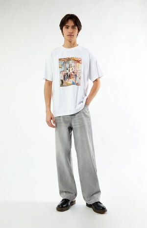 x PacSun Gray Logo Baggy Jeans image number 5