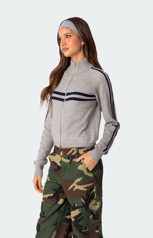 Roxanne Zip Up Knit Cardigan image number 5