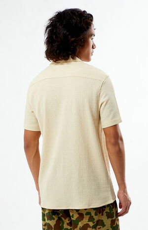 Tan Pointelle Camp Shirt image number 4