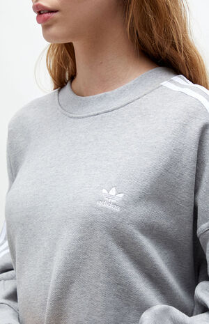 Oversized 3 Stripe Crew Neck Sweatshirt image number 2