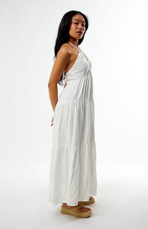 Keyhole Halter Midi Dress image number 4