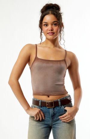 Skylar Washed Square Neck Tank Top image number 3