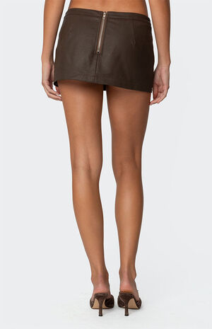 Stormi Faux Leather Mini Skort image number 5