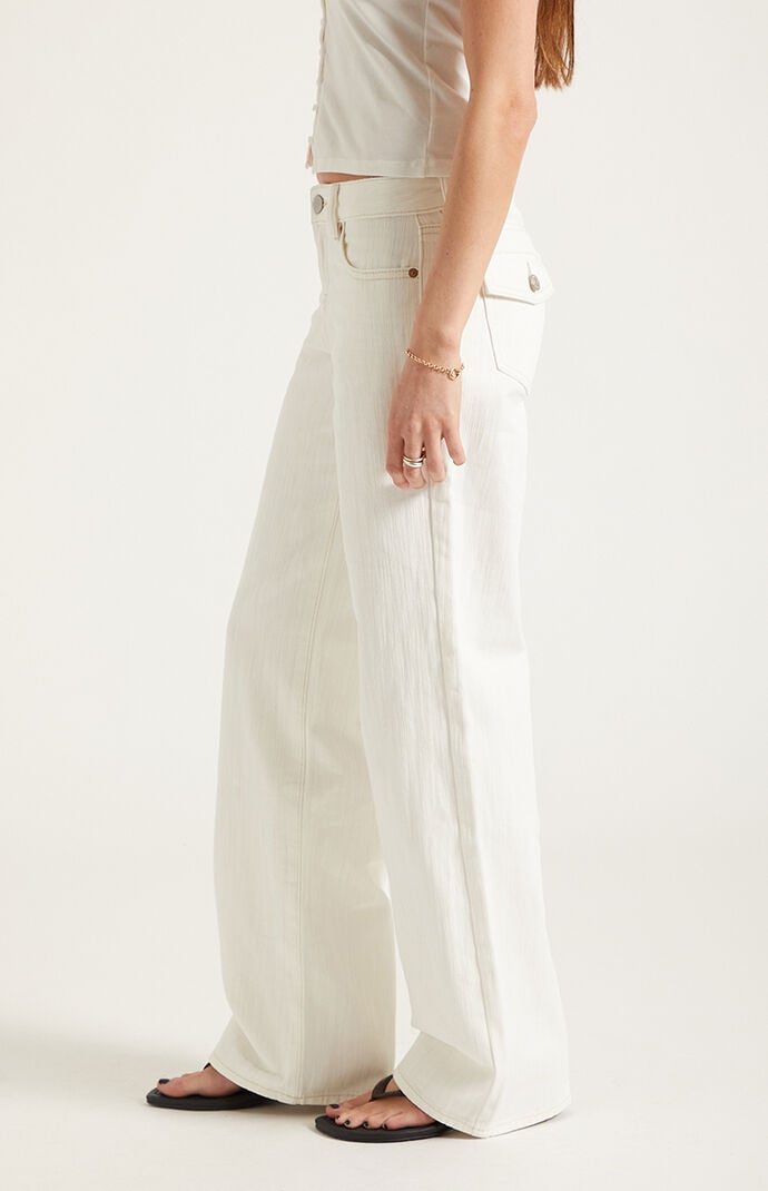 Pacsun Zoe Low Rise Girlfriend Jeans White