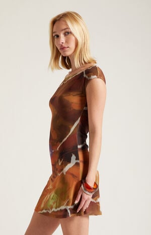 Sophia Printed Mini Dress image number 3