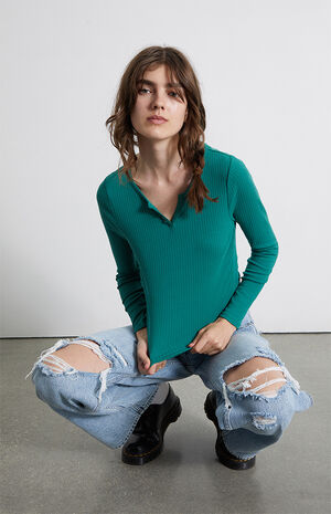 Henley Long Sleeve Top image number 1