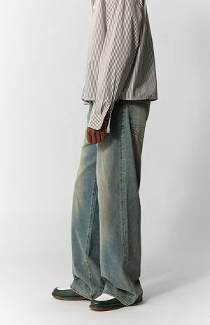 Blake Extreme Baggy Jeans Medium Blue Light Wash image number 4