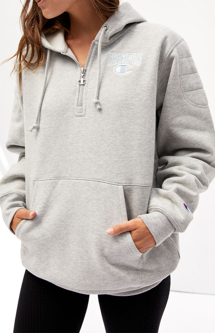 Champion quilted half zip hoodie clearance