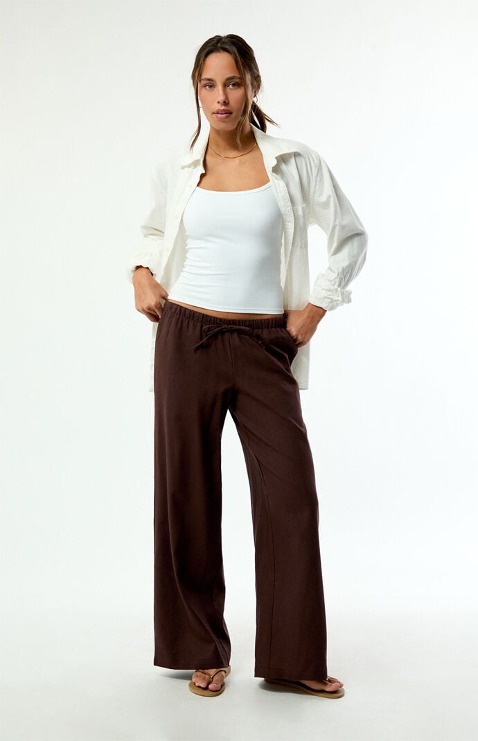 Pacsun Alisa Linen Pull-On Baggy Pants