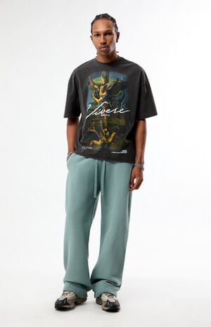 Blue Fleece Extreme Baggy Sweatpants image number 1