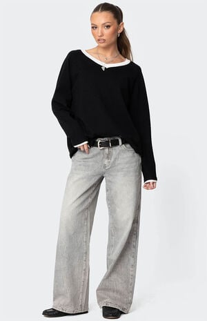 Magda Low Rise Acid Wash Jeans image number 4