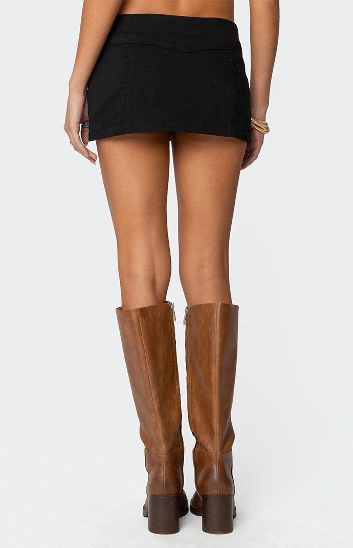 ★E.B.M★ Pocket Mini Skirt EMP1DSK020 Edikted Embroidered Pocket Denim Mini Skirt | PacSun